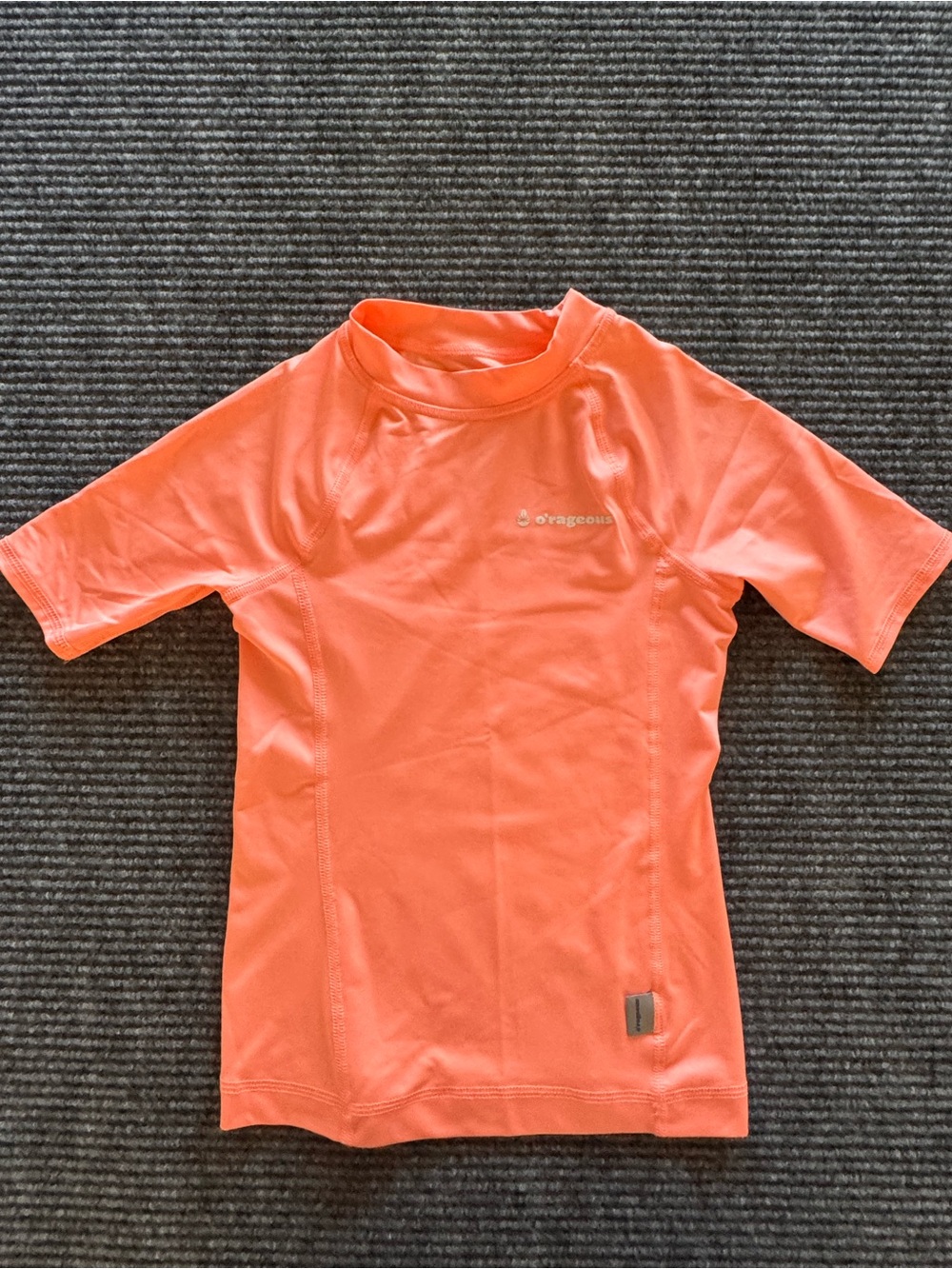 O’eageous Short Sleeve Rash Guard sun‎ shirt Coral Orange Unisex XS